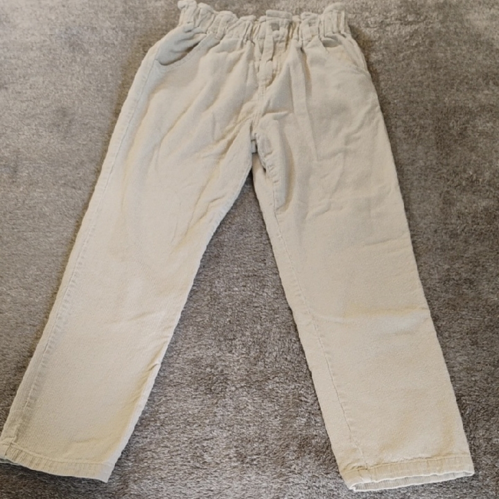 12th Tribe Ruffle Waist Corduroy Pants